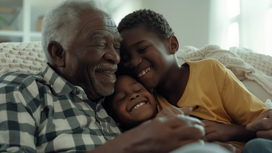 Os avós tem papel vital na transmissão de valores - Banco de imagens