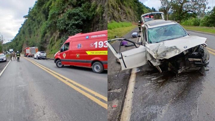 BMW sai de pista, capota e motorista morre em acidente na BR-470 em SC - NSC Total