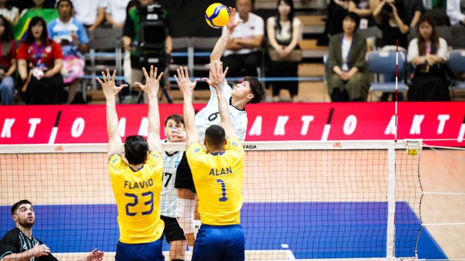 Brasil 3 x 1 Argentina Liga das Nações de Vôlei (VNL) masculina 2025