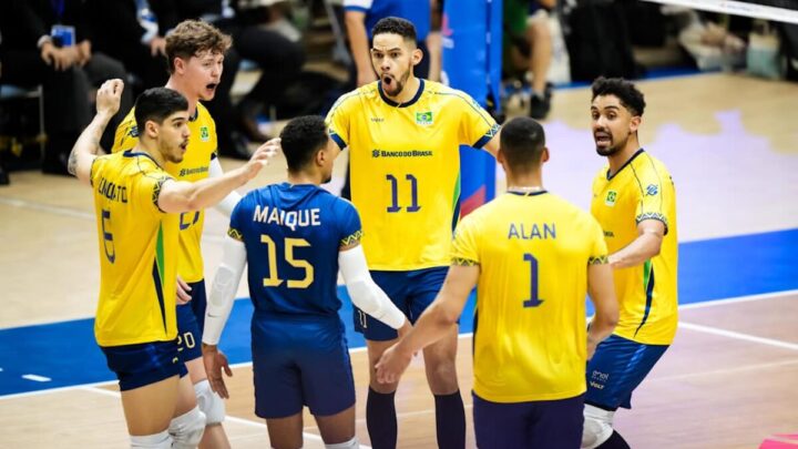 Brasil 3 x 1 Argentina Liga das Nações de Vôlei (VNL) masculina 2025