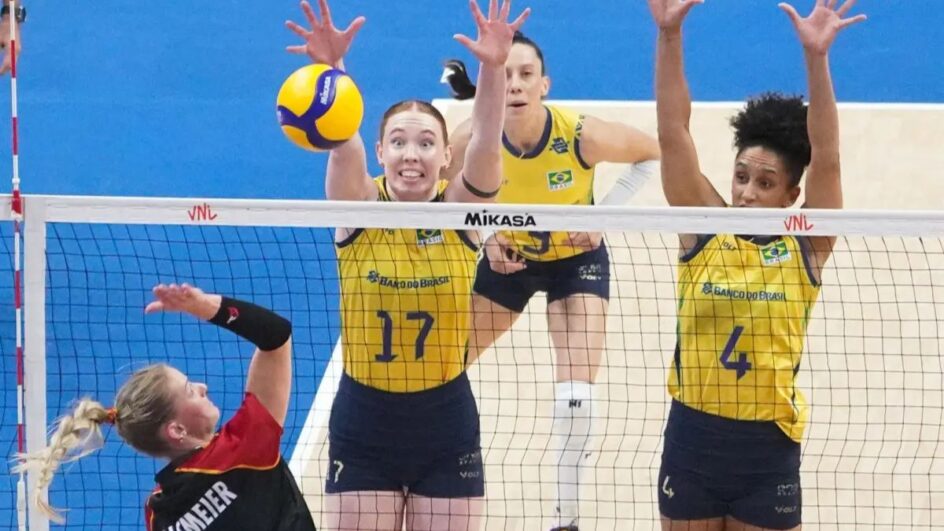 Brasil venceu a Alemanha no Rio de Janeiro (Foto: Mauricio Val, FV Imagem, CBV)