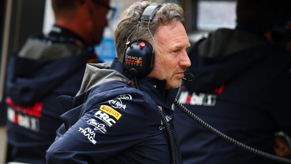 Christian Horner no GP da Inglaterra de 2025, em sua útima corrida como chefe de equipe da Fórmula 1 (Foto: Getty Images / Red Bull Content Pool)