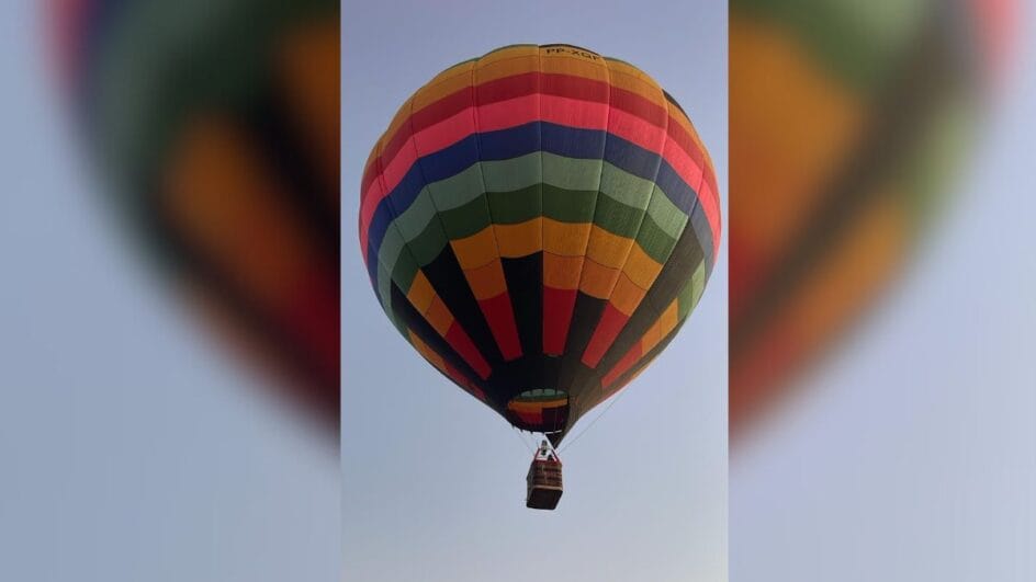 Com novas regras, quatro voos marcam retomada do balonismo em Praia Grande