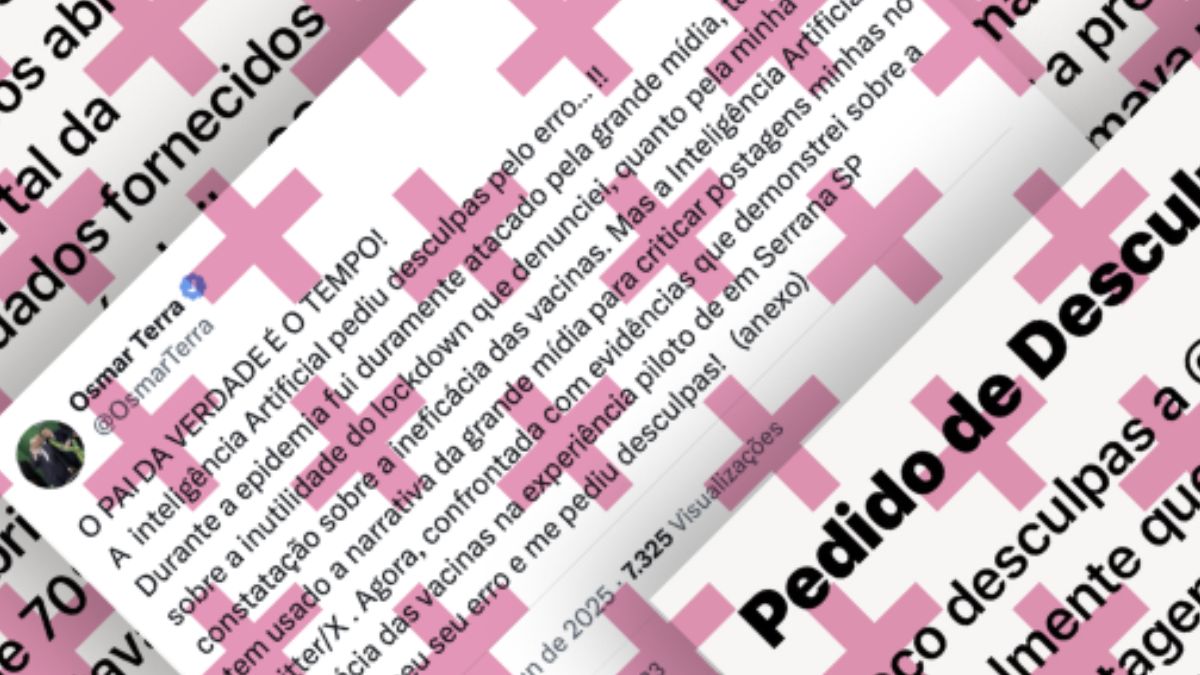 Publicação de deputado sugere "pedido de desculpas" de ferramenta de IA da rede social X (Foto: Comprova, Reprodução)