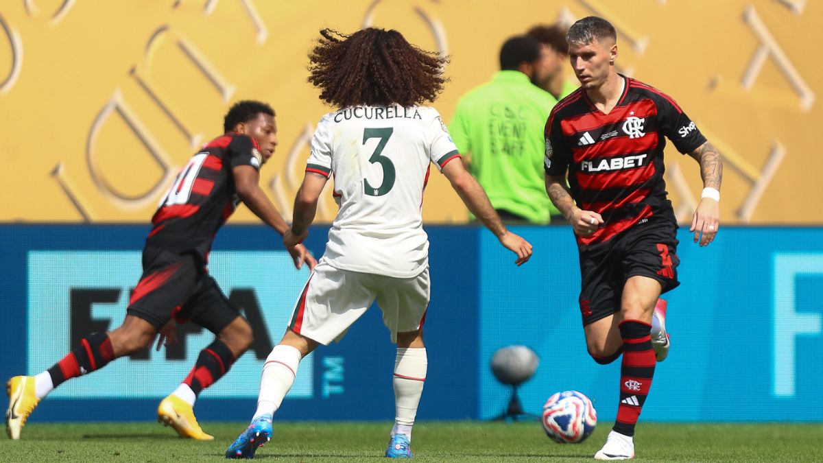 Cucurella contra o Flamengo (Gilvan de Souza, Flamengo)