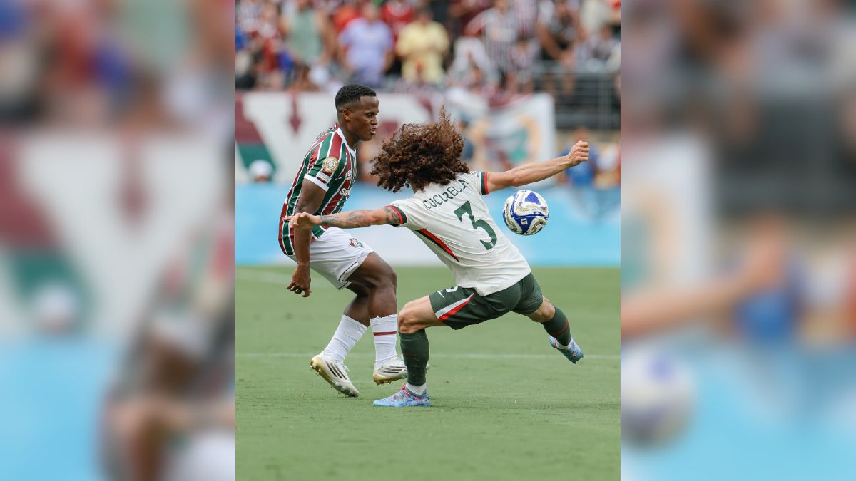 Cucurella contra o Fluminense (Foto: Marcelo Gon&ccedil;alves, Fluminense FC)