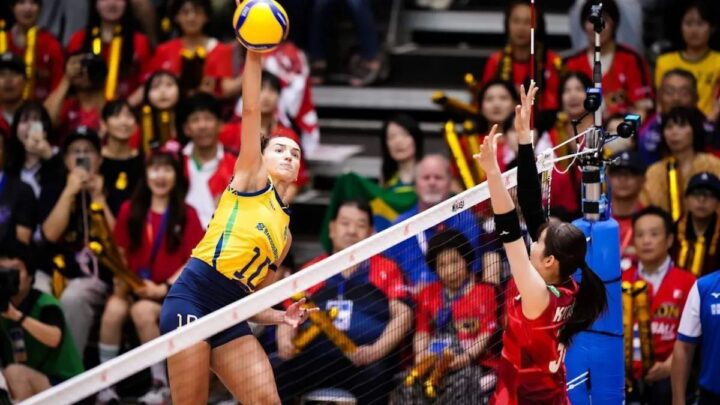 Brasil busca revanche contra o Japão na semifinal (Foto: Reprodução, Volleyball Nations League)