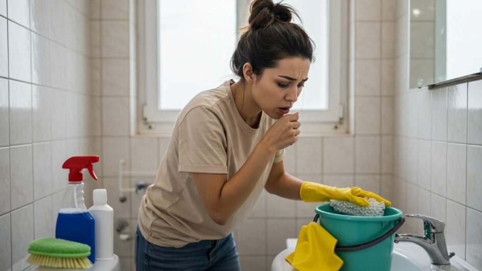 Combinações perigosas liberam gases tóxicos e podem causar intoxicação fatal. Imagem gerada por IA