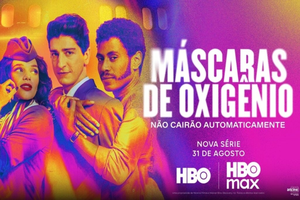 TrÃªs personagens principais, dois homens e uma mulher, posando com cores vibrantes ao lado do tÃ­tulo da sÃ©rie da HBO Max