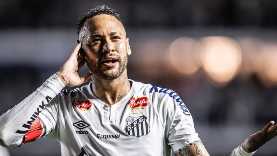 Como assistir Santos x Internacional ao vivo na Série A 2025? 2 Neymar com a camisa do Santos