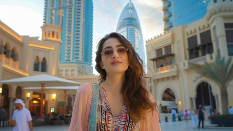 Um porto que emerge do deserto combinando luxo, turismo e energia limpa - Banco de imagens