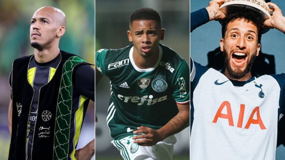 Lista tem nomes entre experientes, de promessas e até reforços pontuais (Foto: Al-Ittihad, Cesar Greco e Tottenham)