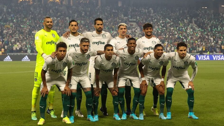 Time titular do Palmeiras contra o Chelsea na final do Mundial de 2021 (Foto: Fabio Menotti, Palmeiras)