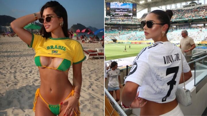 Modelo espanhola é apontada como novo romance de Vini Jr (Foto: Redes sociais, reprodução)