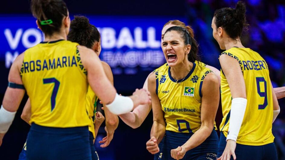 Seleção Brasileira feminina de vôlei na final da VNL 2025