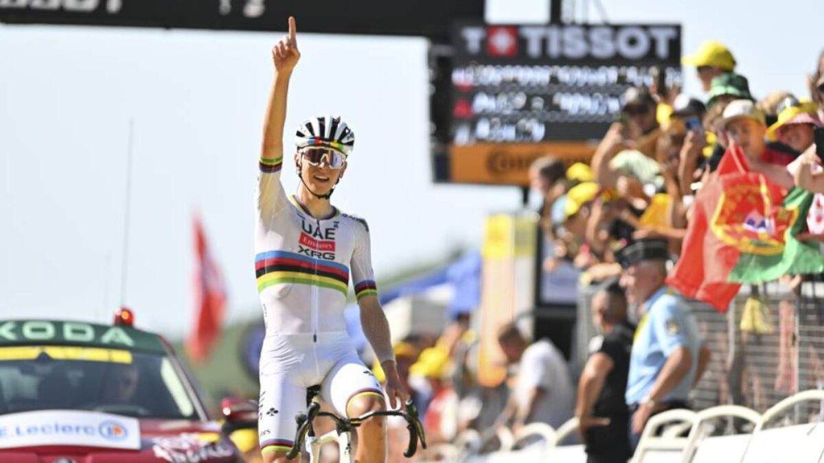 Tadej Pogačar na 12ª etapa do Tour de France 2025