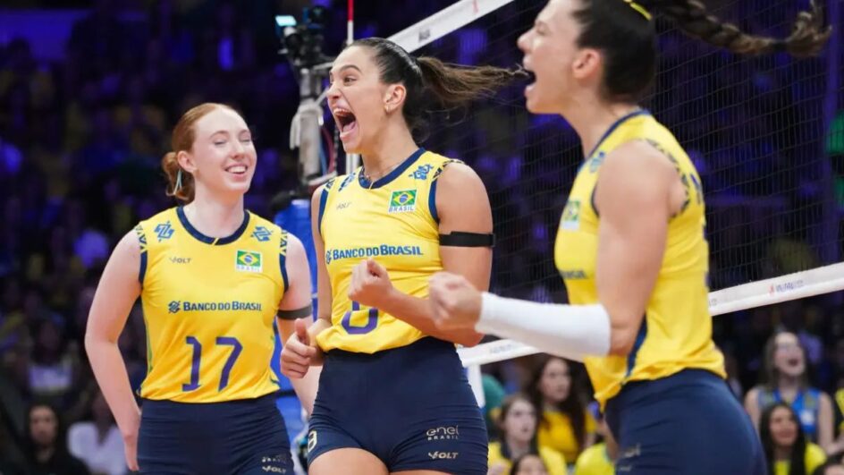 Júlia Kudiess, do Brasil, igualou recorde de bloqueios na competição (Foto: Mauricio Val, FV Imagem, CBV)