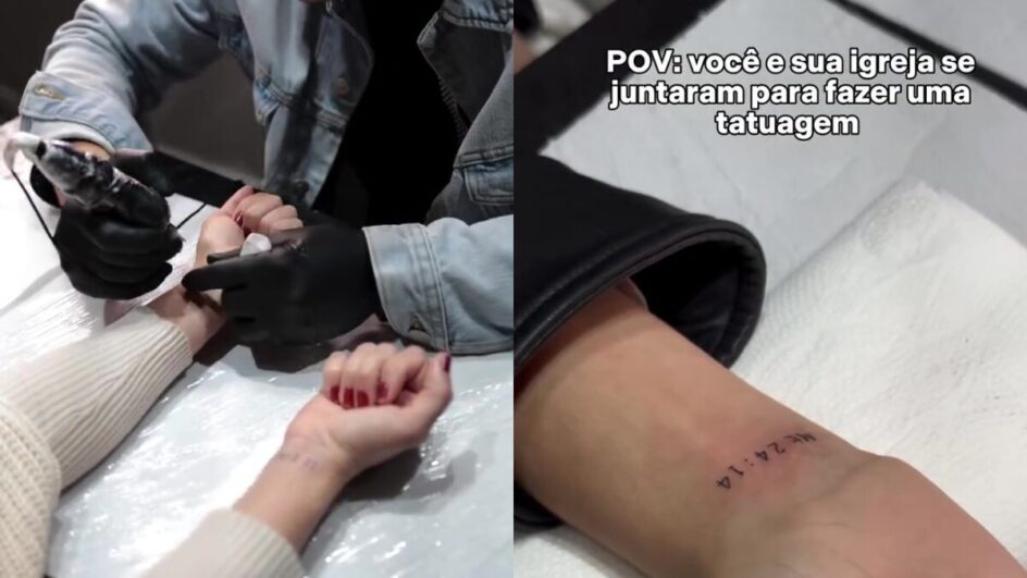 Igreja de Balneário Camboriú promove tatuagem coletiva entre fiéis e recebe enxurrada de críticas