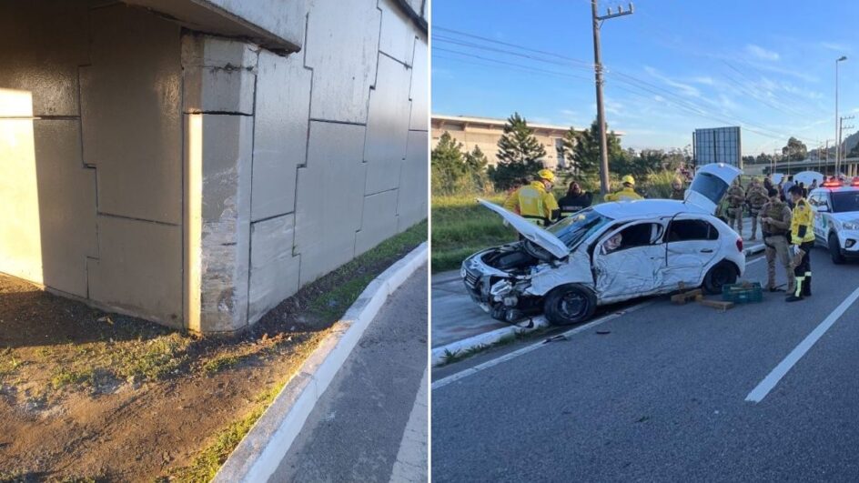 Acidente viaduto Florianópolis (SC)