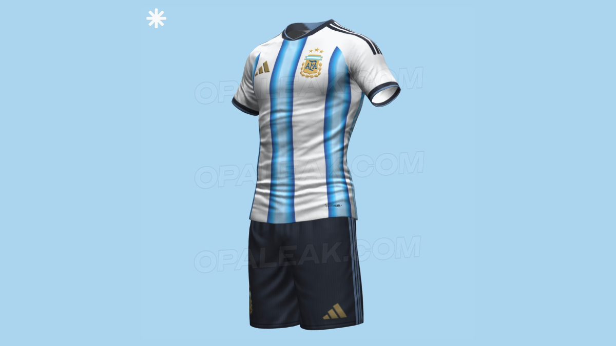camisa da Argentina para a Copa do Mundo de 2026. (Foto: Reprodu&ccedil;&atilde;o, Footy Headlines)
