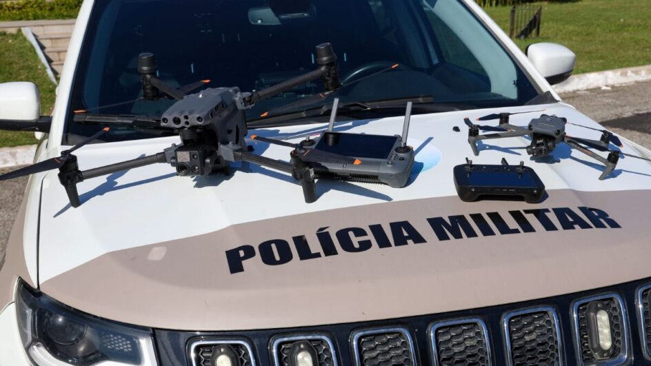Drones são utilizados pela Polícia Militar (Foto: Leo Munhoz, Secom, Divulgação)