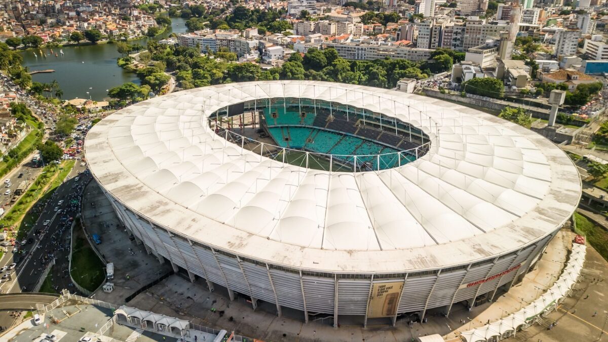 Vista aérea da Arena Fonte Nova