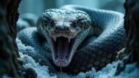 Uma cobra de extremos, poder letal e serenidade - Imagem gerada por IA