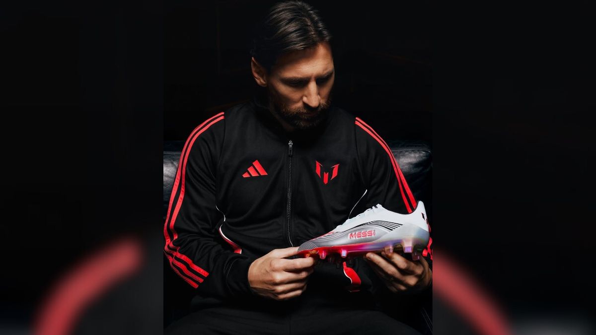 Messi apresentando sua chuteira (Foto: divulga&ccedil;&atilde;o Adidas)