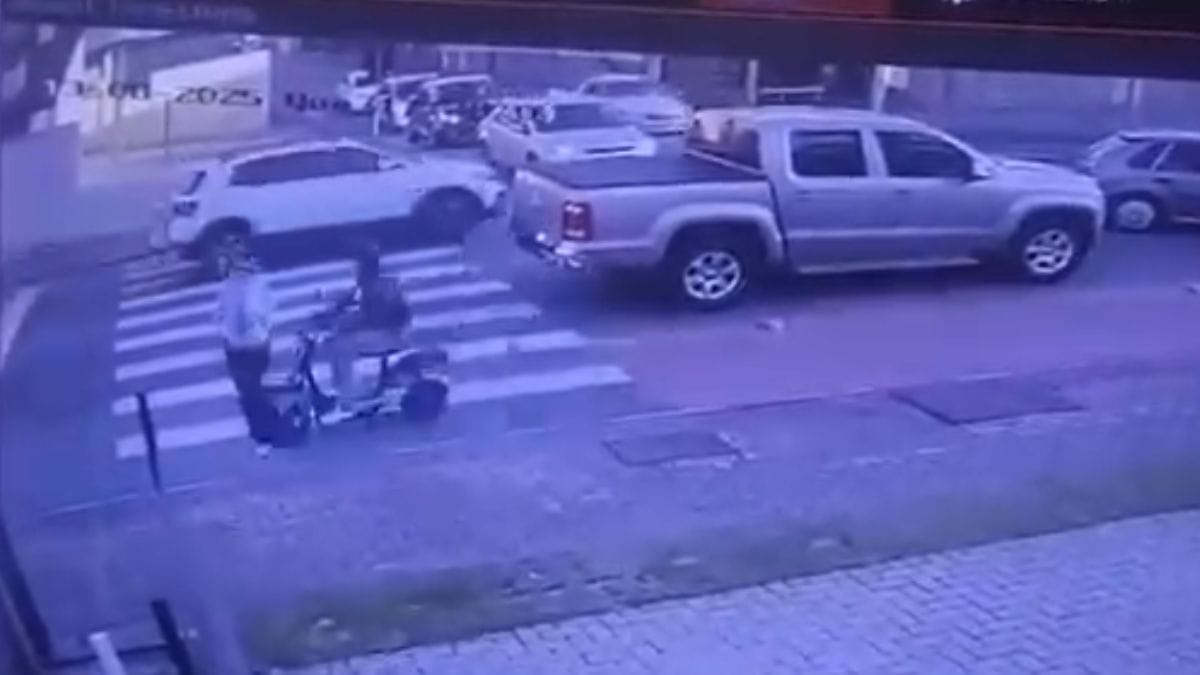 Atropelamento com moto elétrica em Jaraguá do Sul (SC)