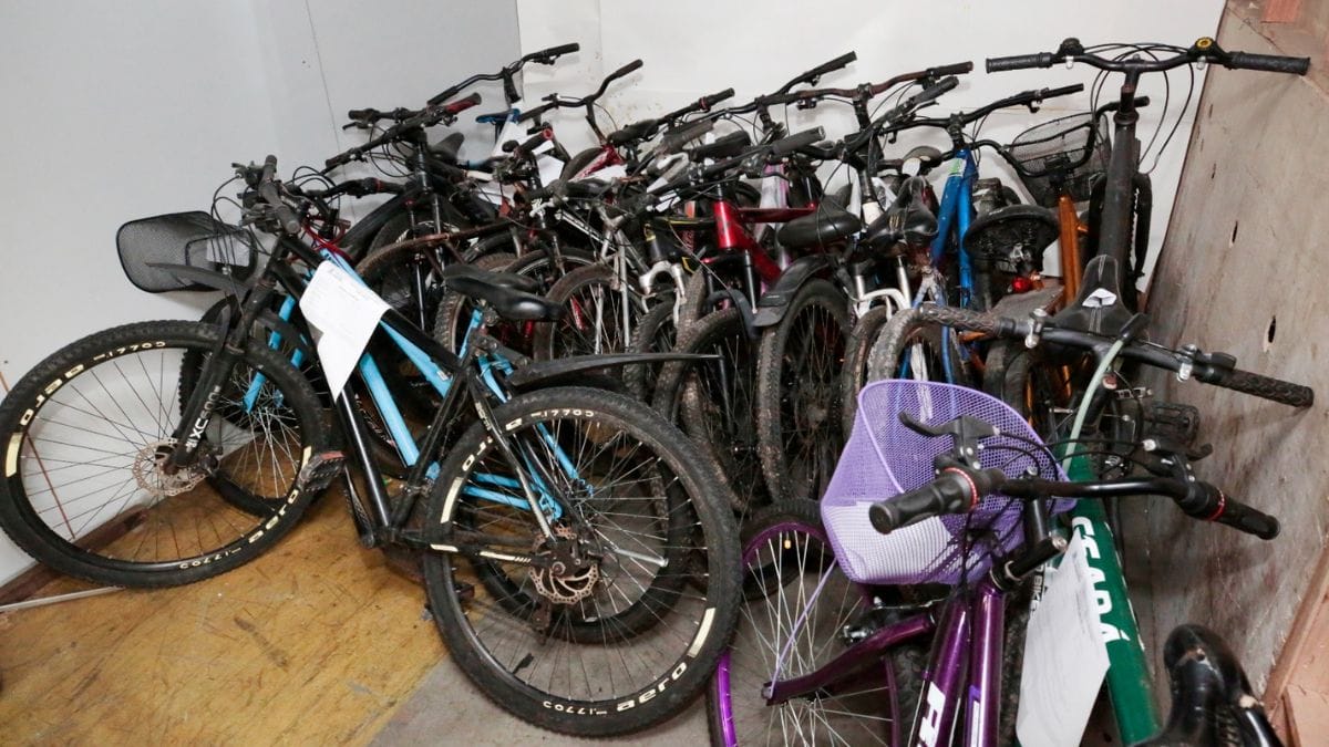 Bicicletas recuperadas em Joinville (SC)