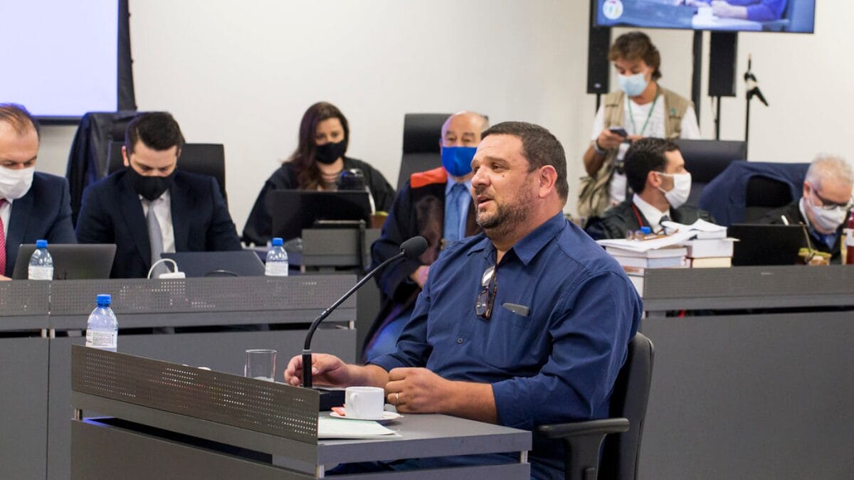 Julgamento Kiss 9º dia (09dez21)Depoimento do réu Marcelo de Jesus dos Santos. Foto: Juliano Verardi / Imprensa TJRS