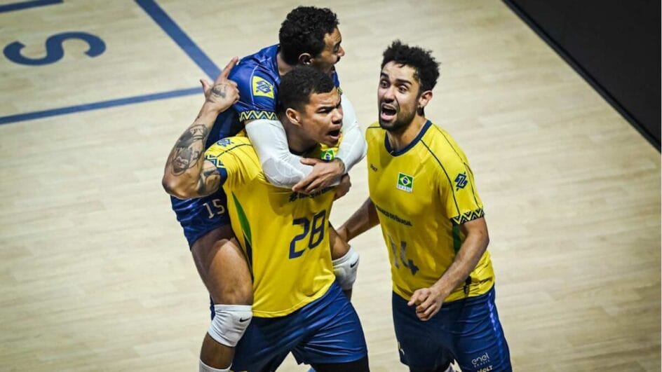 Seleção Brasileira masculina na disputa pelo bronze na Liga das Nações de Vôlei (VNL) 2025