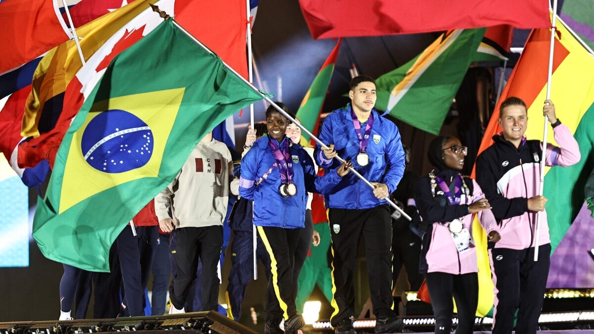 Brasil na cerimonia final dos jogos pan americanos junior 2025
