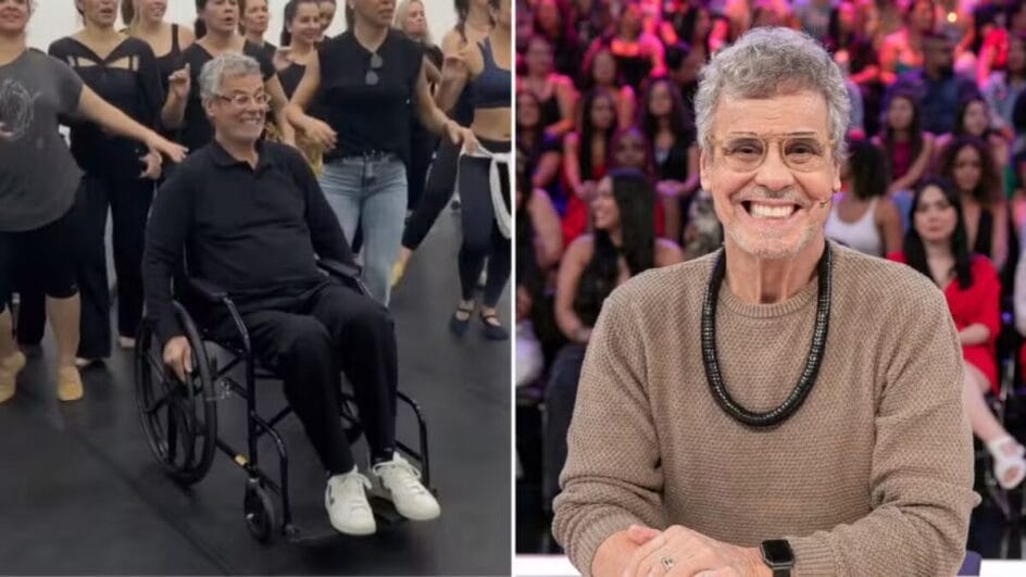 Carlinhos de Jesus surpreendeu ao aparecer em cadeira de rodas