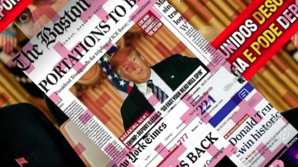 NYT não publicou matéria sobre investigação de Trump contra Eduardo Bolsonaro (Foto: Comprova, Reprodução)