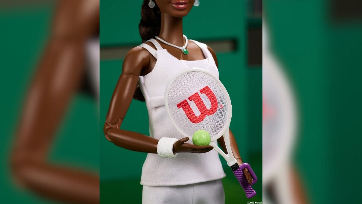 Detalhes da Barbie da tenista olímpica