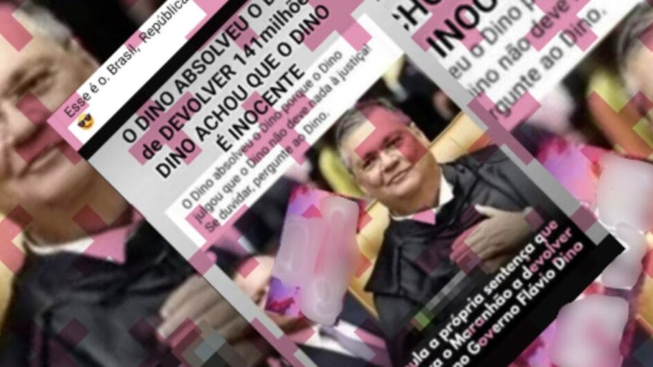 Publicação sobre Flávio Dino (Foto: Comprova, reprodução)