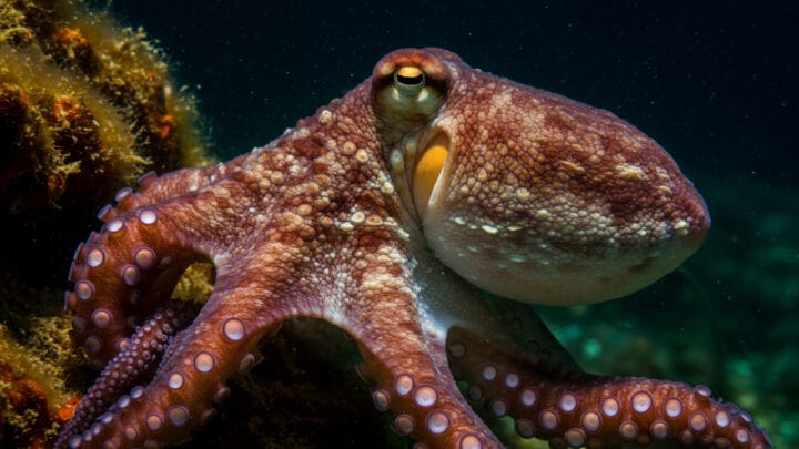O impacto invisível que um agrupamento de polvos pode gerar na biodiversidade do oceano profundo - Imagem gerada por IA