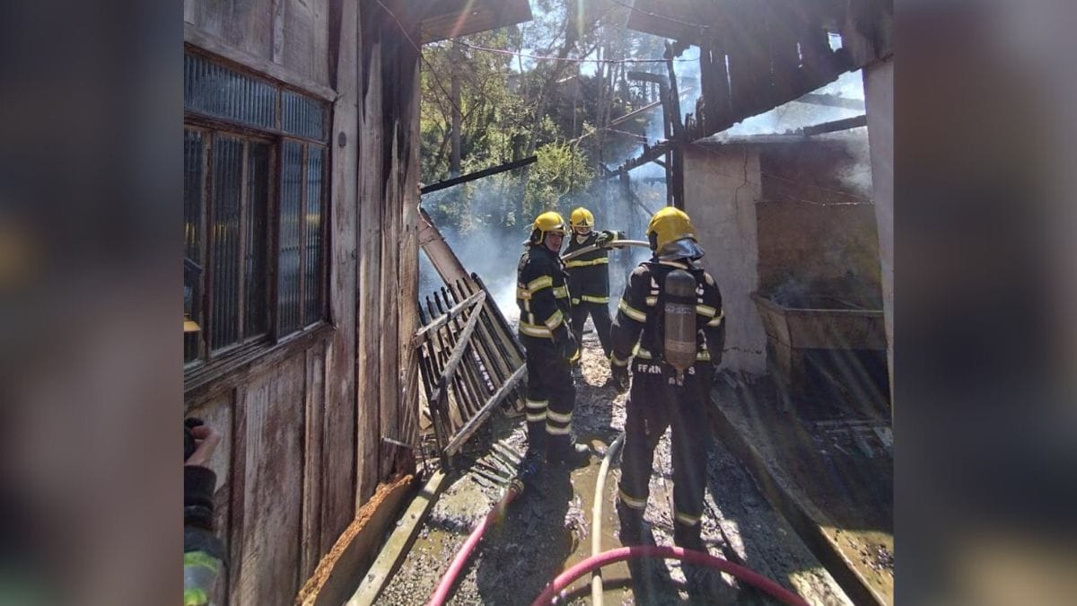 Vítima foi encontrada sem vida no meio de incêndio em São Bento do Sul (SC)