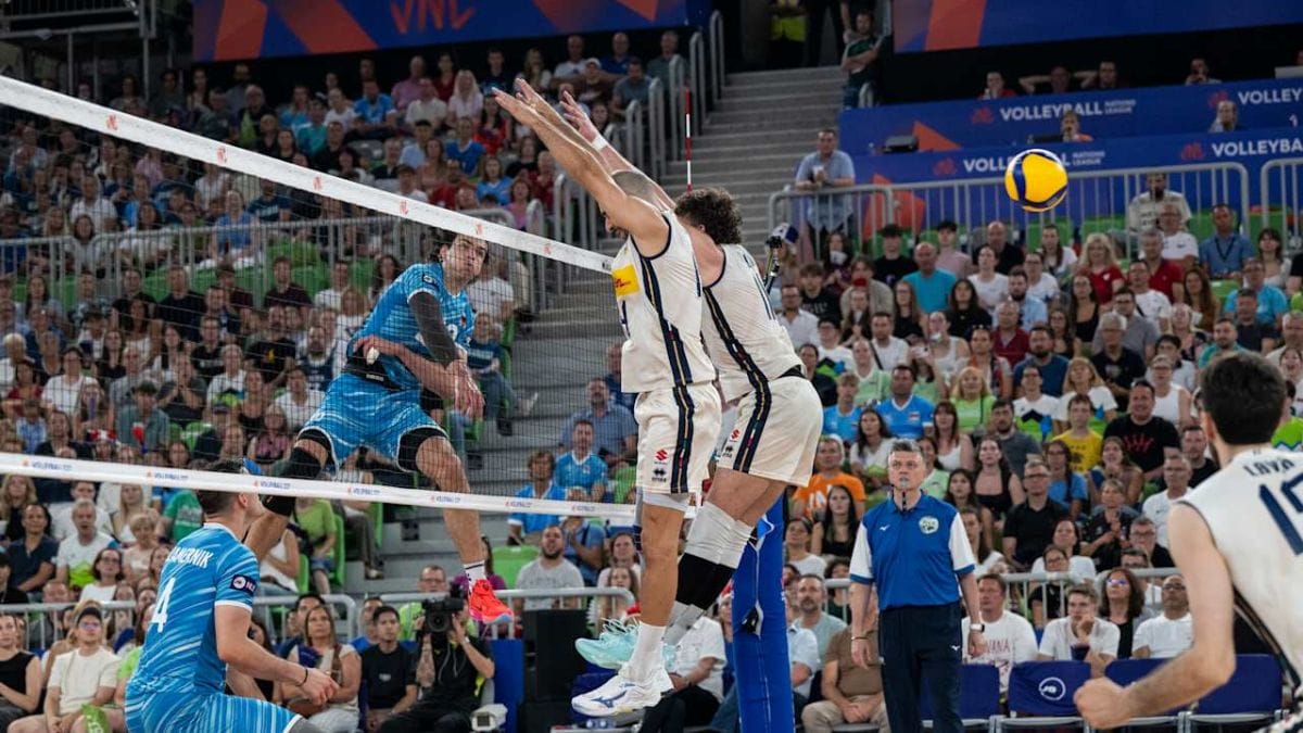 It&aacute;lia x Eslov&ecirc;nia (Foto: divulga&ccedil;&atilde;o FIVB)