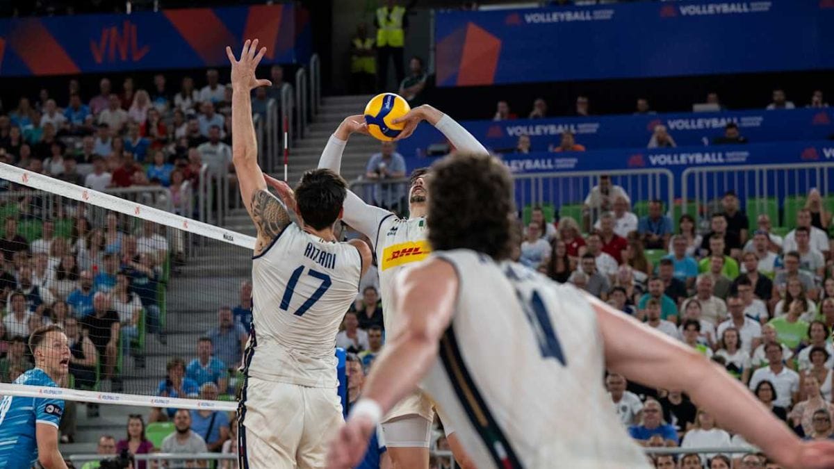 It&aacute;lia x Eslov&ecirc;nia (Foto: divulga&ccedil;&atilde;o FIVB)