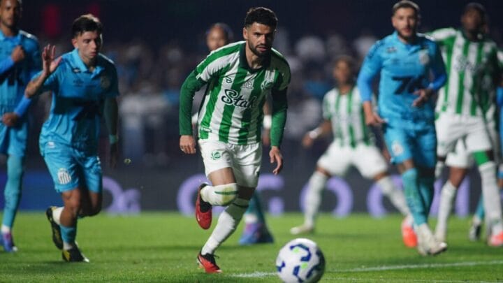 Juventude 1 x 3 Santos pela Série A 2025