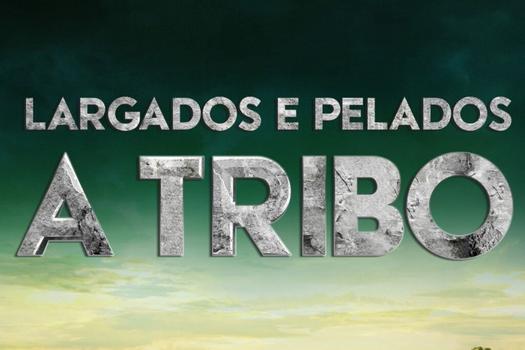 Ilustração da capa de "Largados e Pelados Brasil: A Tribo com um céu verde e amarelo