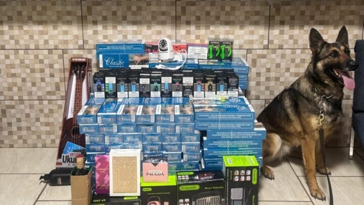 Mais de 2 mil maços de cigarros contrabandeados são apreendidos em ônibus no Oeste de SC