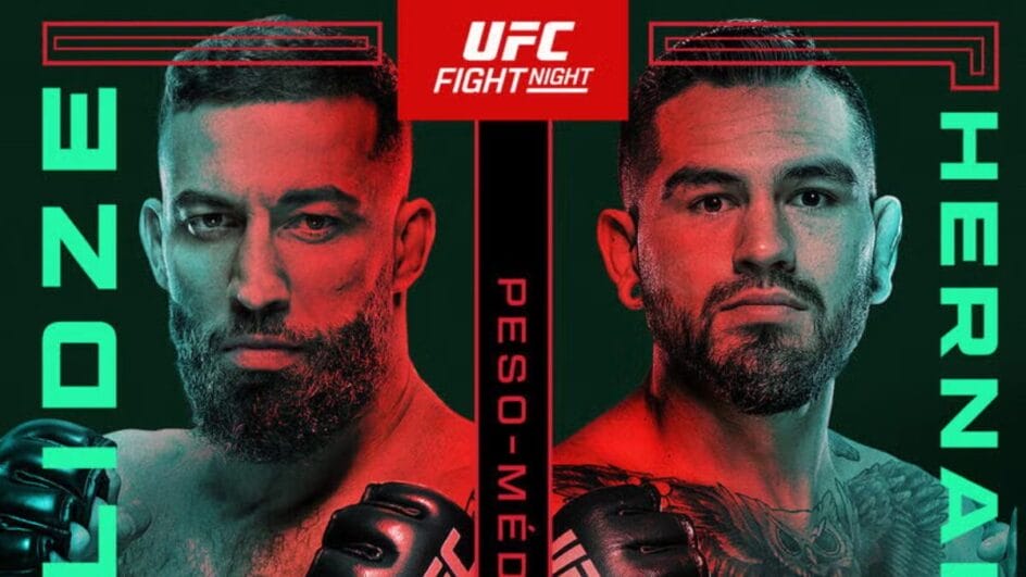 UFC Vegas 109 Dolidze x Hernandez: Card completo e onde assistir