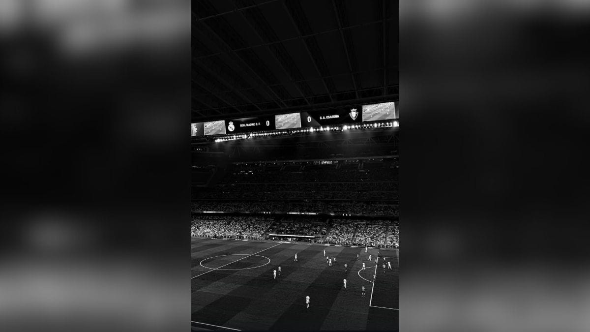 Registro do Santiago Bernabéu durante Real Madrid x Osasuna feito por Gabriely Alves