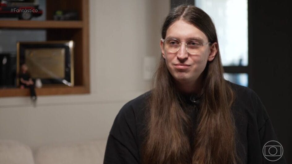 Felca participou do Fantástico deste domingo (17) (Foto: TV Globo, Reprodução)