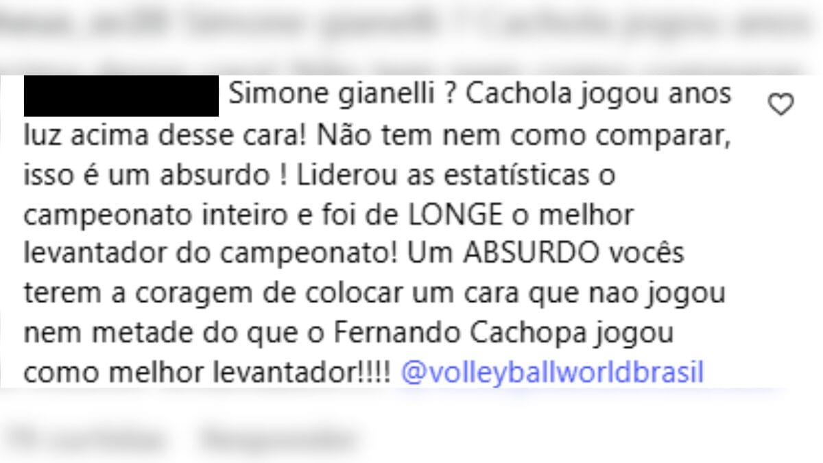 Internautas reagem a ausência de Cachopa como melhor levantador da seleção ideal da VNL 2025
