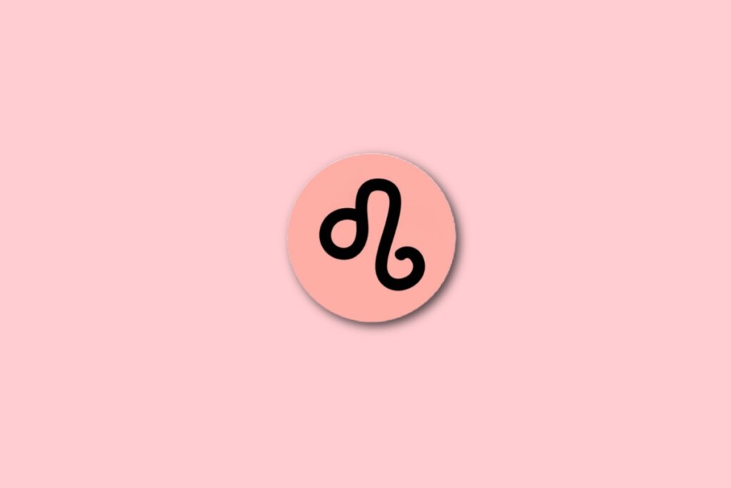 IlustraÃ§Ã£o do sÃ­mbolo de leÃ£o em um fundo rosa-claro