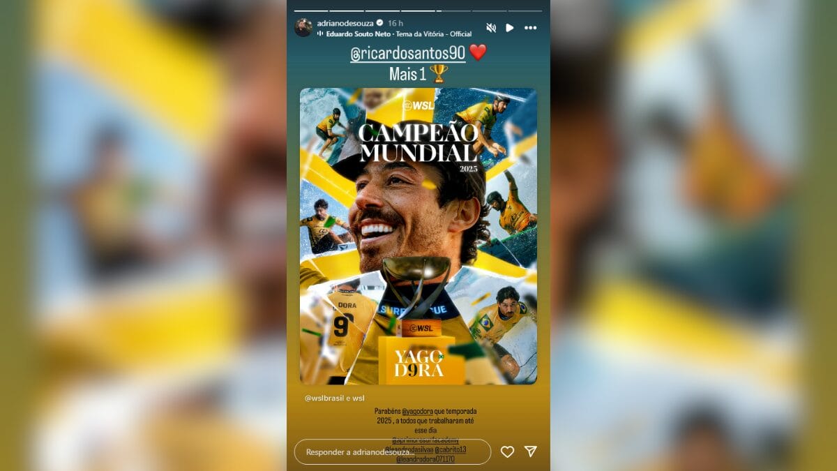 Campeões parabenizam Yago Dora por 1º título no Mundial de Surfe